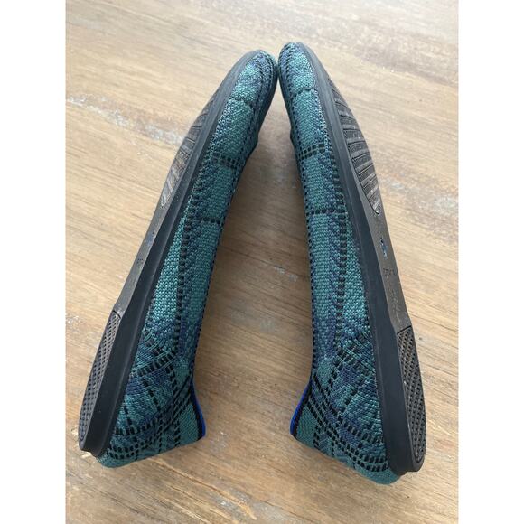 Rothy's The Flat Pine Plaid Knit Fabric Slip On Ballet Flats Women’s US 6 - Picture 3 of 9